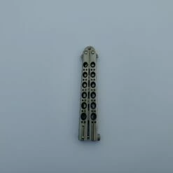 Balisong Butterfly Knife Trainer (Silver W/ Blue) -Training Knives Shop JSHK22655BLU 2