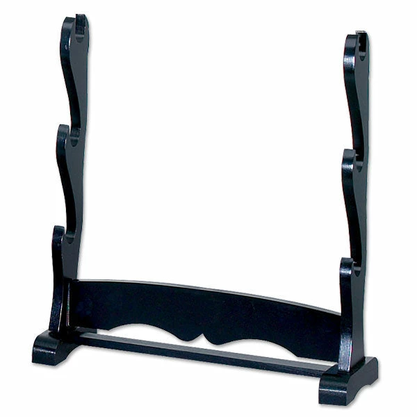 Triple Sword Stand Black Wooden (3-Tiers) WS-3 4 Triple Sword Stand Black Wooden (3-Tiers) WS-3 - Image 2